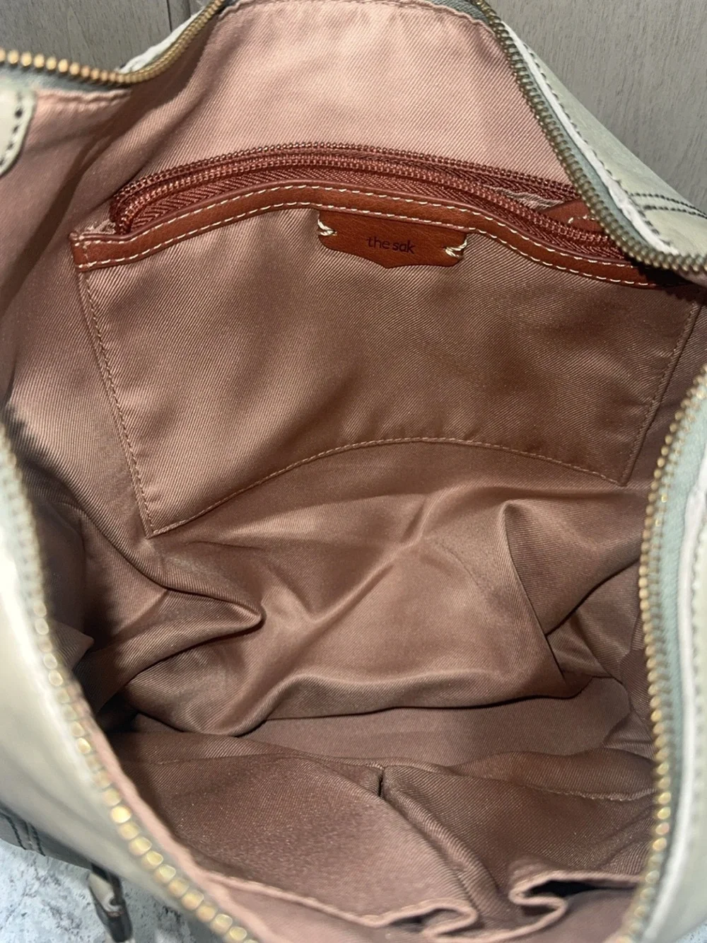 THE SAK Handbag Sequoia Hobo Leather Bag Meadow Light Green AUTHENTIC NEW